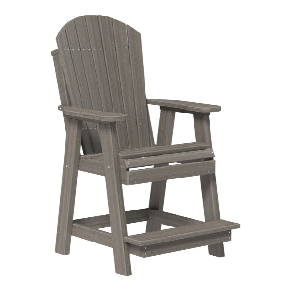 LuxCraft Adirondack Balcony Chair in coastal gray