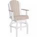 LuxCraft Bar Height Adirondack Swivel Chair Birch on White