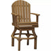 LuxCraft Bar Height Adirondack Swivel Chair Antique Mahogany