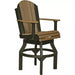 LuxCraft Bar Height Adirondack Swivel Chair Mahogany Black