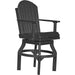 LuxCraft Bar Height Adirondack Swivel Chair in black