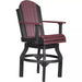 LuxCraft Bar Height Adirondack Swivel Chair Cherrywood Black