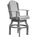 LuxCraft Bar Height Adirondack Swivel Chair in dove grey
