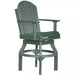 LuxCraft Bar Height Adirondack Swivel Chair in green