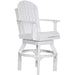 LuxCraft Bar Height Adirondack Swivel Chair in white