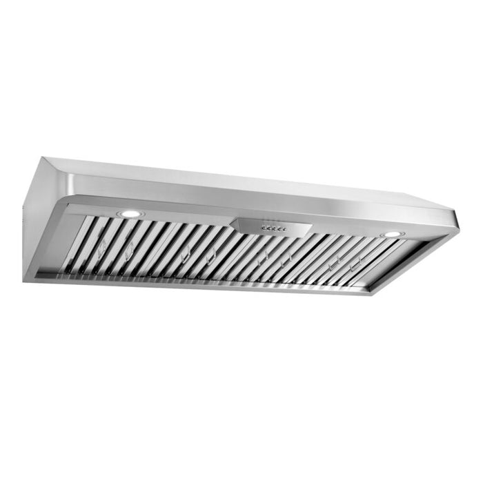Cosmo 48" 500 CFM Convertible Under Cabinet Range Hood with Push Button Controls, COS-QB48
