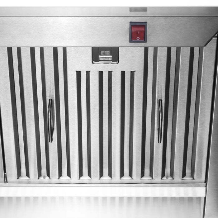 Forno Savona 48-Inch Wall Mount Range Hood, Baffle Filters, Backsplash Included