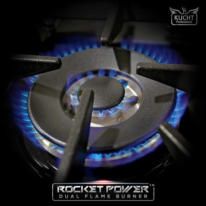Kucht 48-Inch Pro-Style Dual Fuel Range with Propane Gas in Stainless Steel with Red Oven Door (KDF482/LP-R)