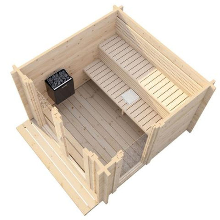 SaunaLife 6-Person Outdoor Home Sauna Kit GARDEN G4