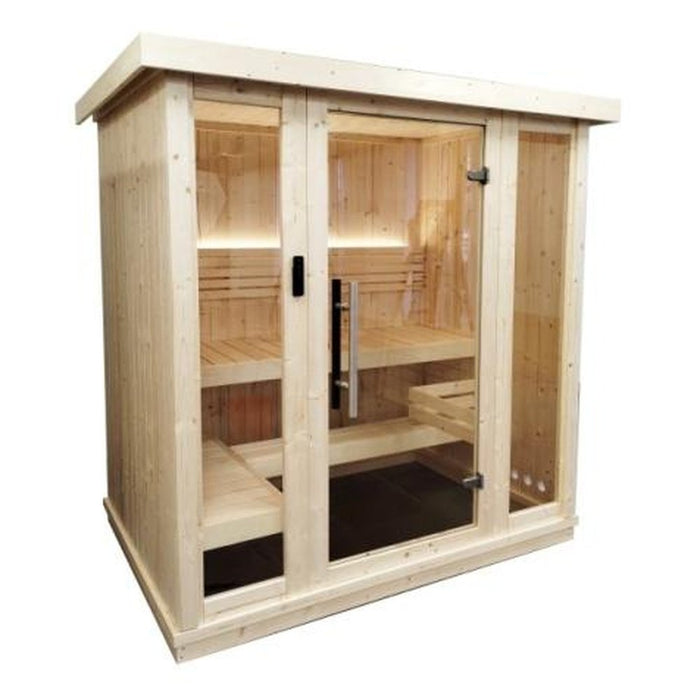 SaunaLife Model X6 4-Person Indoor Home Sauna w/ Nordic Spruce