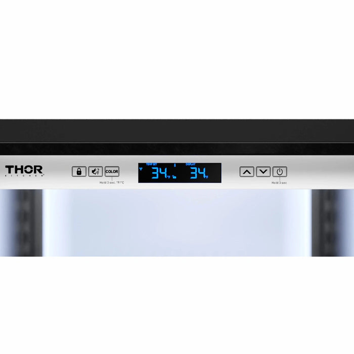 Thor Kitchen 24-Inch Undercounter Beverage Cooler in Stainless Steel - Right Hinge (TBR24U)