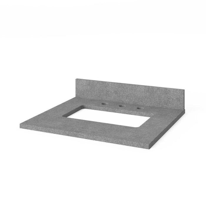 Jeffrey Alexander 24" Grey Astoria Vanity, Steel Grey Cultured Marble Vanity Top, undermount rectangle bowl