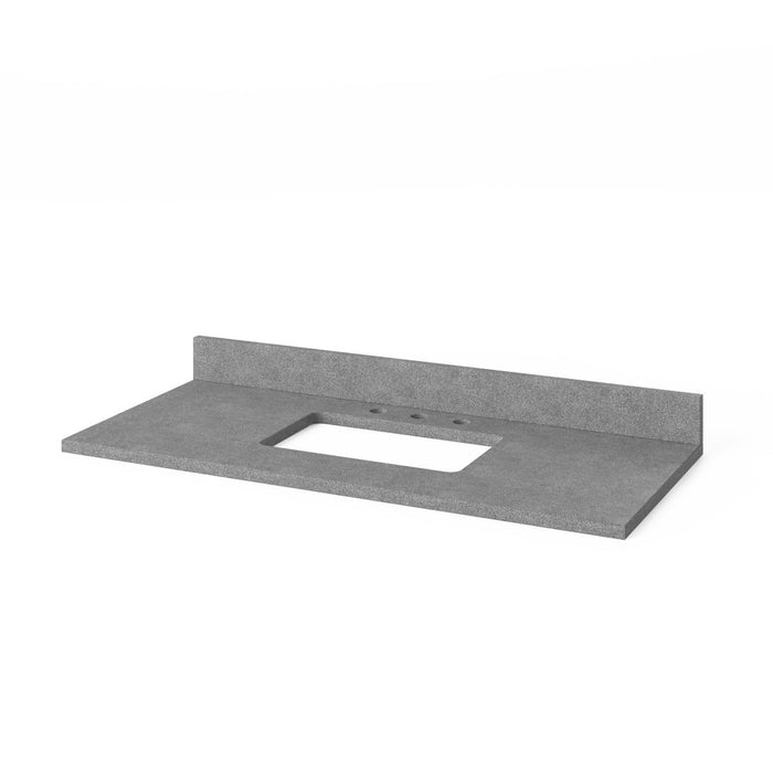 Jeffrey Alexander 48" Grey Wavecrest Vanity, Steel Grey Cultured Marble Vanity Top, undermount rectangle bowl