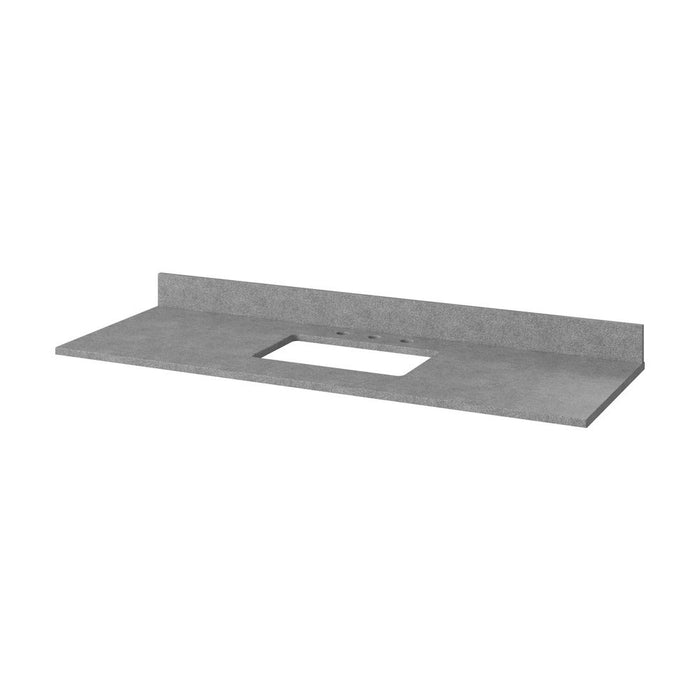 Jeffrey Alexander 60" Grey Chatham Vanity, Steel Grey Cultured Marble Vanity Top, undermount rectangle bowl