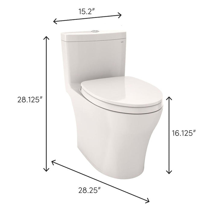 TOTO Aquia IV One-Piece 0.8 GPF & 1.28 GPF Dual-Flush Elongated Toilet With WASHLET+ Connection - Seat Included