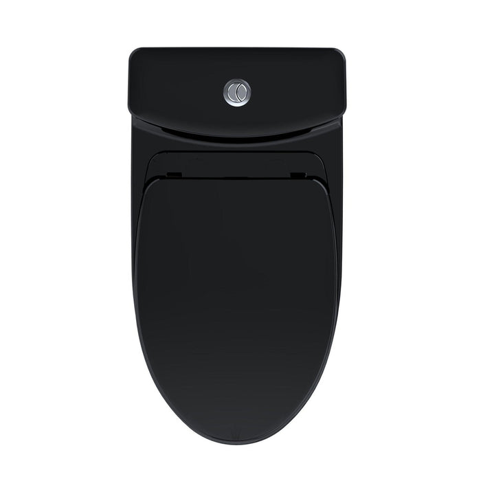 TOTO Aquia IV Ebony One-Piece 0.8 GPF & 1.28 GPF Dual-Flush Elongated Toilet With WASHLET+ Connection - Seat Included