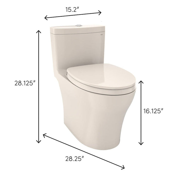 TOTO Aquia IV One-Piece 0.8 GPF & 1.28 GPF Dual-Flush Elongated Toilet With WASHLET+ Connection - Seat Included