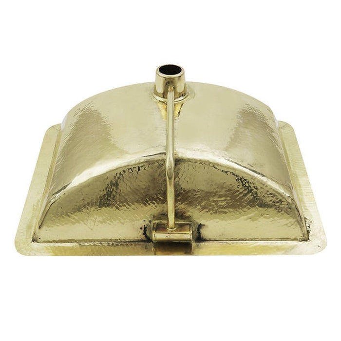 Brightwork Home Nantucket Sinks  TRB-1914-OF - 21 Inch Hand Hammered Brass Rectangle Undermount Bathroom Sink with Overflow