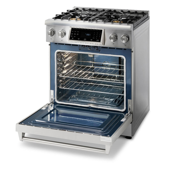 Thor Kitchen 30" Gas Range with 4.55 Cu. Ft. Self-Cleaning Oven and Tilt Panel in Stainless Steel (TRG3001)