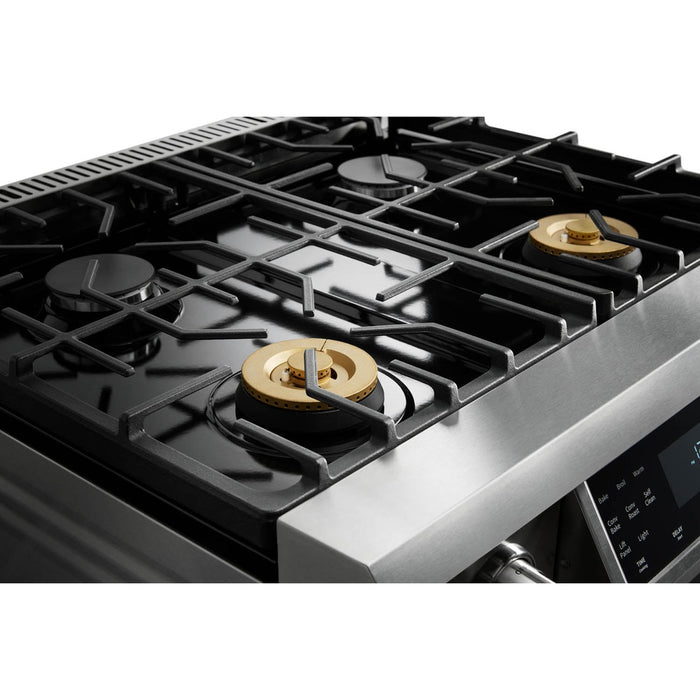 Thor Kitchen 30" Gas Range with 4.55 Cu. Ft. Self-Cleaning Oven and Tilt Panel in Stainless Steel (TRG3001)