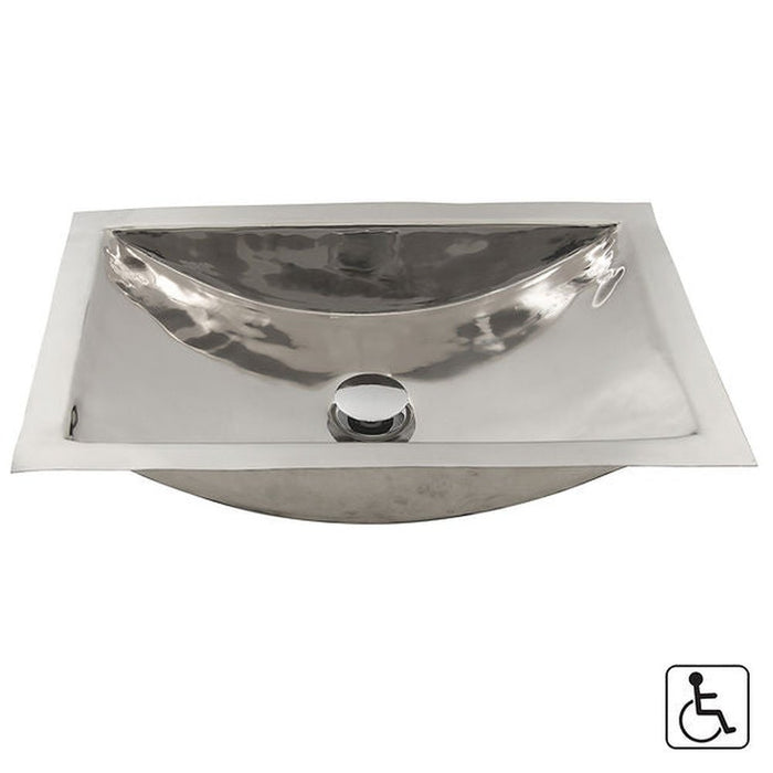 Brightwork Home Nantucket Sinks  Stainless Steel Rectangle Undermount Bathroom Sink without Overflow