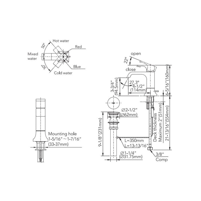 TOTO GC 6 3/8" 1.2 GPM Single Handle Bathroom Sink Faucet with Comfort Glide Technology TLG08301U