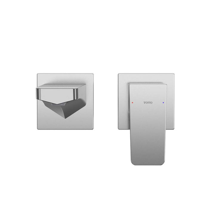 TOTO GE 3" 1.2 GPM Single Handle Long Spout Wall Mount Bathroom Sink Faucet with Comfort Glide Technology TLG07308U