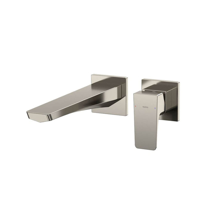 TOTO GE 3" 1.2 GPM Single Handle Long Spout Wall Mount Bathroom Sink Faucet with Comfort Glide Technology TLG07308U