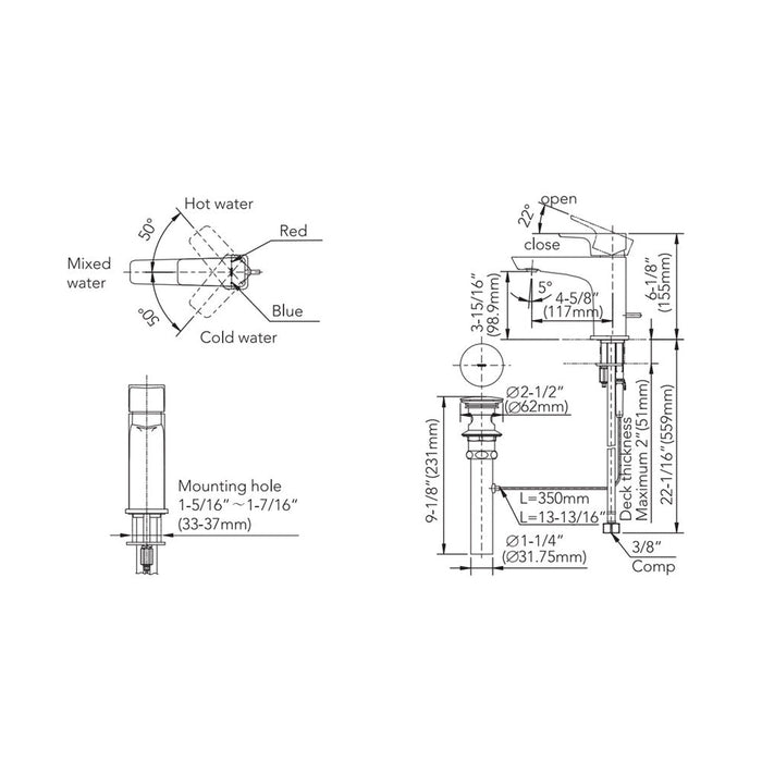 TOTO GE 6 1/8" 1.2 GPM Single Handle Bathroom Sink Faucet with Comfort Glide Technology TLG07301U