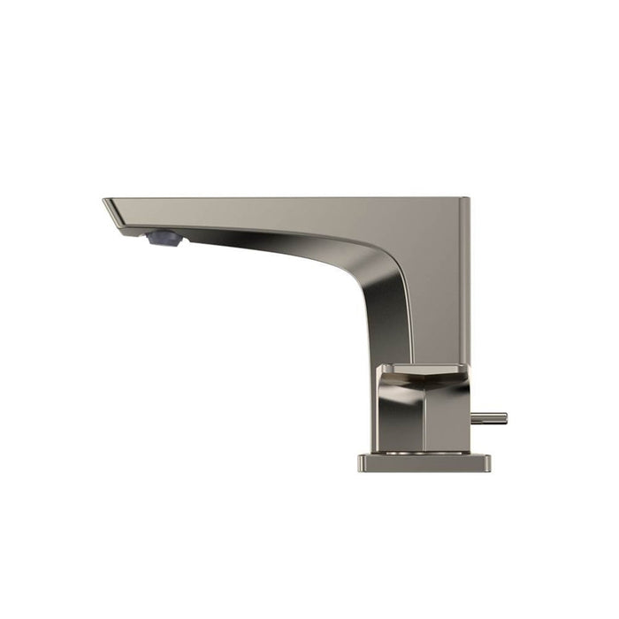 TOTO GE Two-Handle Widespread Bathroom Sink Faucet with Metal Pop-Up Drain and Taut V-Shaped Edge, 1.2 GPM, Three-Hole, Polished Nickel - TLG07201U#PN