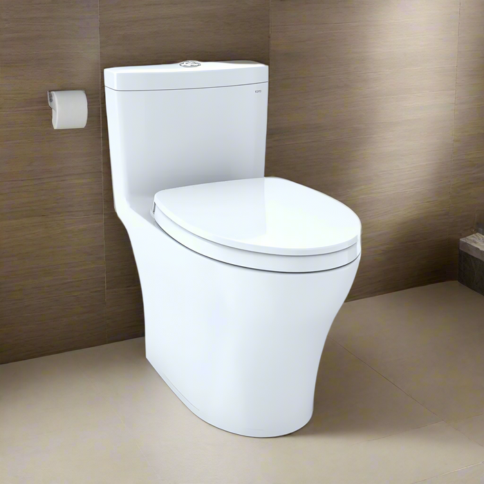 TOTO Aquia IV One-Piece 0.8 GPF & 1.28 GPF Dual-Flush Elongated Toilet With WASHLET+ Connection - Seat Included