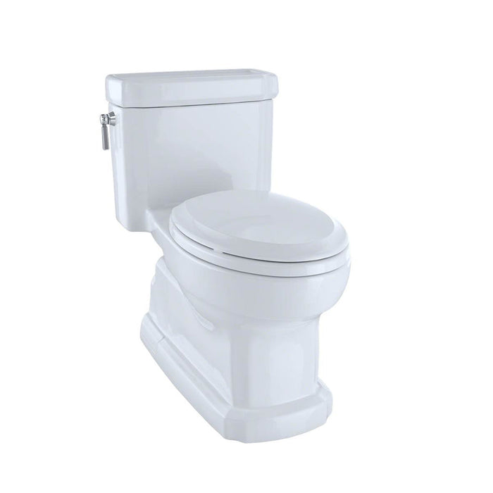 TOTO Guinevere 1.28 GPF One Piece Elongated Chair Height Toilet with Tornado Flush, CEFIONTECT Glaze, and Left Hand Lever - Soft Close Seat Included