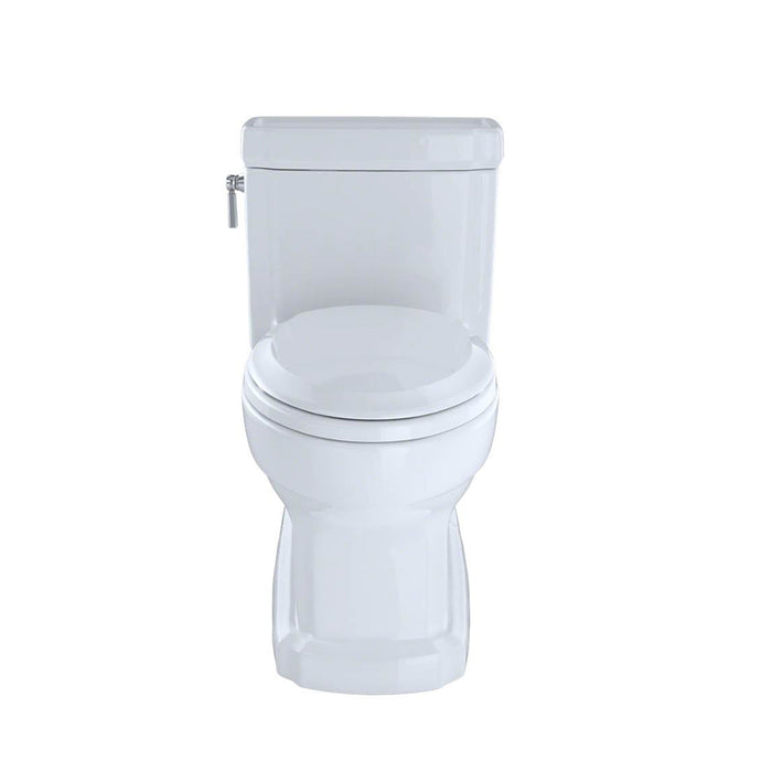 TOTO Guinevere 1.28 GPF One Piece Elongated Chair Height Toilet with Tornado Flush, CEFIONTECT Glaze, and Left Hand Lever - Soft Close Seat Included