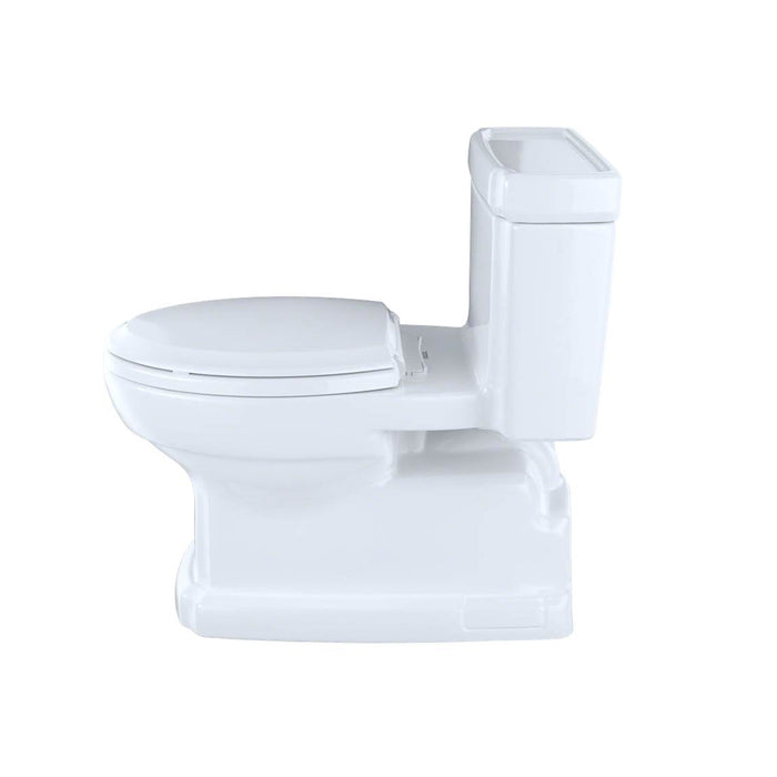 TOTO Guinevere 1.28 GPF One Piece Elongated Chair Height Toilet with Tornado Flush, CEFIONTECT Glaze, and Left Hand Lever - Soft Close Seat Included