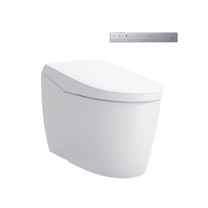 TOTO Neorest AS Electronic Toilet Bidet Combo, Elongated, Universal Height, Dual Flush, 1.0 and 0.8 GPF, Cotton White - MS8551CUMFG#01