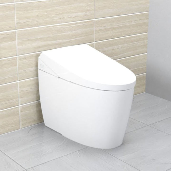 TOTO Neorest AS Electronic Toilet Bidet Combo, Elongated, Universal Height, Dual Flush, 1.0 and 0.8 GPF, Cotton White - MS8551CUMFG#01