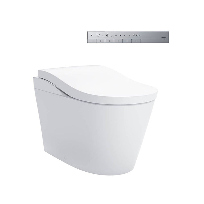 TOTO Neorest LS Smart Toilet with WASHLET Bidet Seat, 1.0/0.8 GPF, Cotton White w/ Silver - MS8732CUMFG#01S