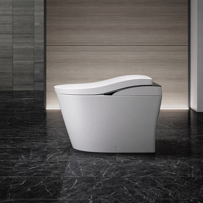 TOTO Neorest LS Smart Toilet with WASHLET Bidet Seat, 1.0/0.8 GPF, Cotton White w/ Silver - MS8732CUMFG#01S