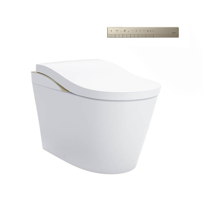 TOTO Neorest LS Smart Toilet with WASHLET Bidet Seat, 1.0/0.8 GPF, Cotton White w/ Nickel - MS8732CUMFG#01N