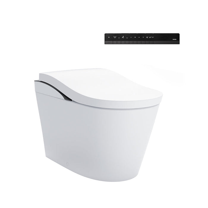 TOTO Neorest LS Smart Toilet with WASHLET Bidet Seat, 1.0/0.8 GPF, Cotton White w/ Black - MS8732CUMFG#01B