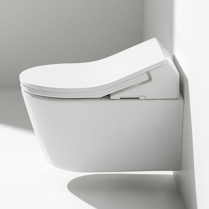 TOTO RP Wall-Hung D-Shape Toilet with RX Bidet Seat and DuoFit In-Wall 1.28 and 0.9 GPF Dual-Flush Tank System, Matte Silver CWT4474047CMFG#MS