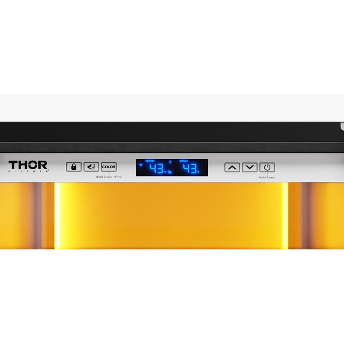 Thor Kitchen 24-Inch Wine Cooler with Backlight in Stainless Steel - Left Hinge (TWC24UL-LH)