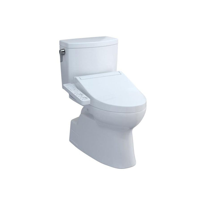 TOTO Vespin II 28 1/2" Two-Piece 1.0 GPF Single Flush Elongated Toilet and Washlet+ C2 in Cotton MW4743074CUFG#01