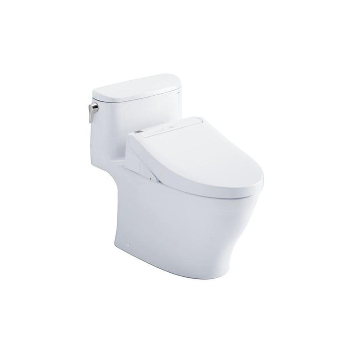 TOTO Nexus 29 3/8" One-Piece 1.0 GPF Single Flush Elongated Toilet and Washlet+ C5 in Cotton MW6423084CUFG#01