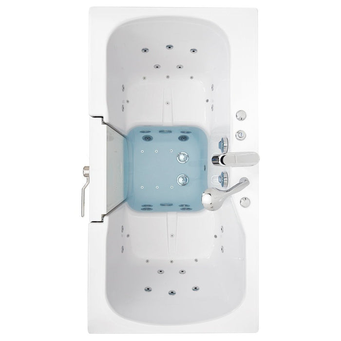 Ella's Bubbles's Bubbles Tub4Two 32"x60" Hydro + Air Massage w/ Independent Foot Massage Acrylic Two Seat Walk in Tub, Right Outswing Door, 2 Piece Fast Fill Faucet, 2" Dual Drains