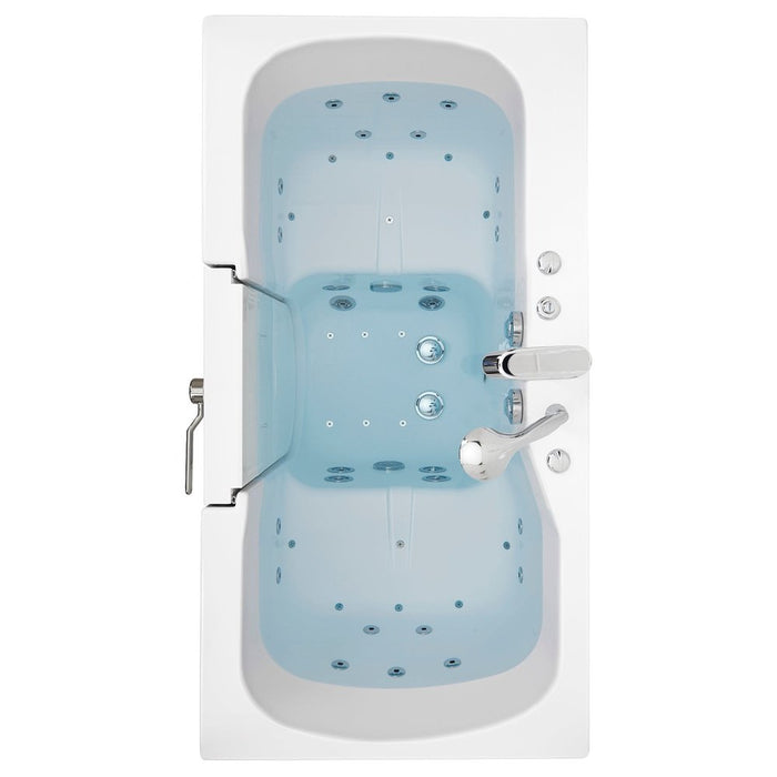 Ella's Bubbles's Bubbles Tub4Two 32"x60" Hydro + Air Massage w/ Independent Foot Massage Acrylic Two Seat Walk in Tub, Right Outswing Door, 2 Piece Fast Fill Faucet, 2" Dual Drains