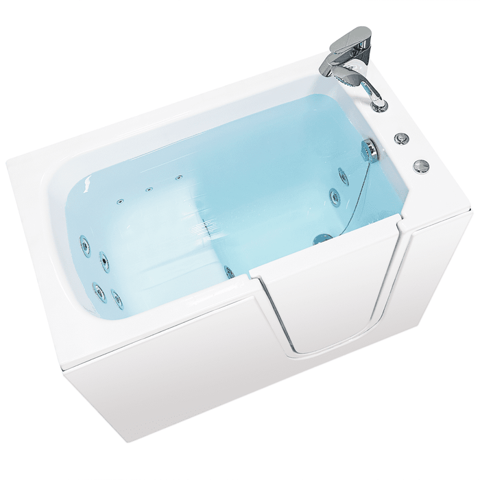 Ella's Bubbles's Bubbles Flow Acrylic Hydro Massage Walk in Tub 28"x48", Right Inward Swing Door, 2 Piece Fast Fill Faucet