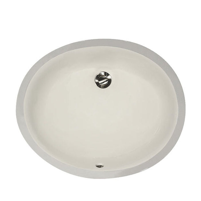 Great Point Collection Nantucket Sinks  15 Inch X 12 Inch Undermount Ceramic Sink In Bisque UM-15x12-B