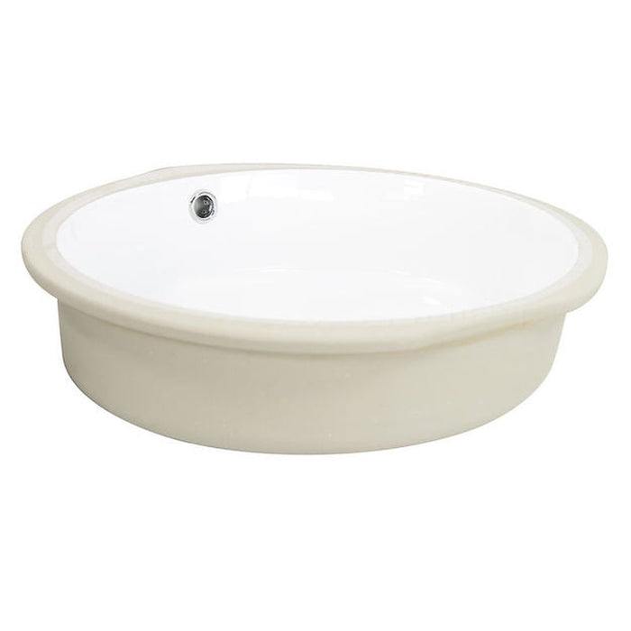 Great Point Collection Flat Bottom Oval Undermount Sink - White - 17'x 14' - Bowl depth 4.5'