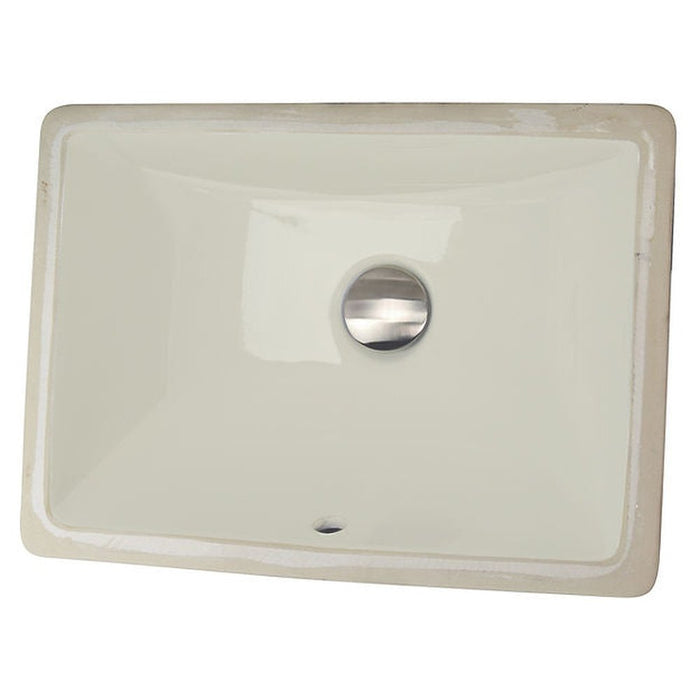 Great Point Collection Nantucket Sinks  16 Inch X 11 Inch Undermount Ceramic Sink In Bisque UM-16x11-B